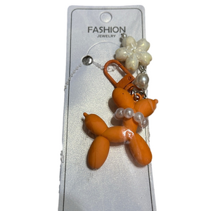 Fashion Jewelry Orange Balloon Dog Key Holder